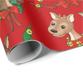 Whitepaper zum Abwracken von Rotem Hintergrund Geschenkpapier (Rolleneckpunkt)