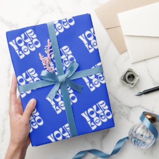 Whitepaper zum Blue-Corporate-Business-Logo Geschenkpapier