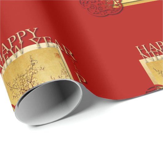 Whitepaper zum chinesischen Schweinefleischjahr 20 Geschenkpapier (Rolleneckpunkt)