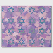 Whitepaper zum Design von Blue Jewish Star Geschenkpapier (Flach)
