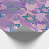 Whitepaper zum Design von Blue Jewish Star Geschenkpapier (Ecke)
