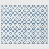 Whitepaper zum Design von Blue White Jewish Star Geschenkpapier (Flach)
