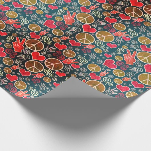 Whitepaper zum Design von Friedenszeichen Geschenkpapier (Ecke)