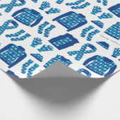 Whitepaper zum Entfernen von Mustern für blaue Rau Geschenkpapier (Ecke)