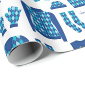 Whitepaper zum Entfernen von Mustern für blaue Rau Geschenkpapier (Rolleneckpunkt)