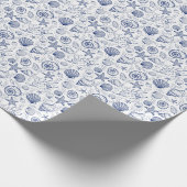 Whitepaper zum Geschenkpapier "Blue Seashell Starf (Ecke)