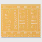 Whitepaper zum Muster von gelben Goldmustern Geschenkpapier (Flach)