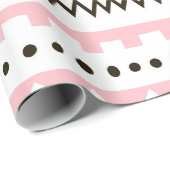 Whitepaper zum Muster von schwarzen, rosa und schw Geschenkpapier (Rolleneckpunkt)