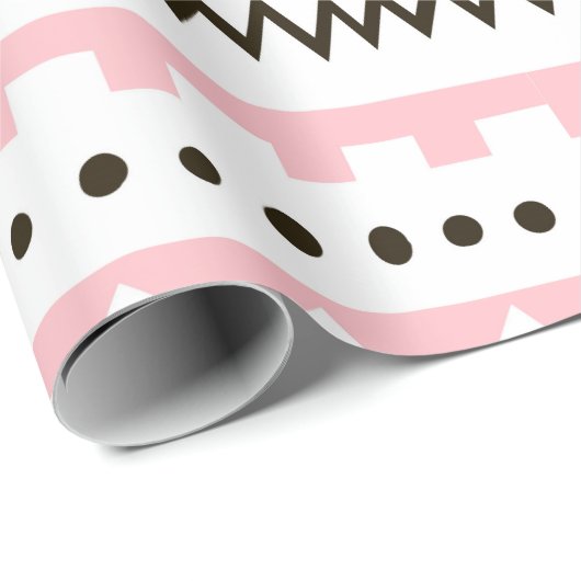 Whitepaper zum Muster von schwarzen, rosa und schw Geschenkpapier (Rolleneckpunkt)