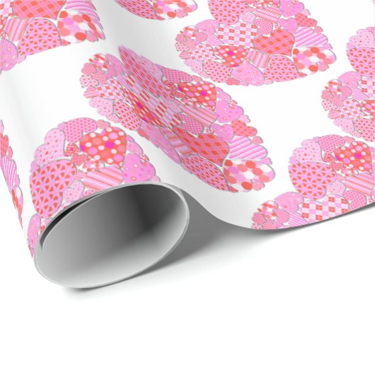 Whitepaper zum Patchwork Hearts Geschenkpapier (Rolleneckpunkt)