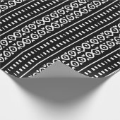 Whitepaper zum schwarzen afrikanischen Muster Geschenkpapier (Ecke)