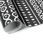 Whitepaper zum schwarzen afrikanischen Muster Geschenkpapier (Rolleneckpunkt)
