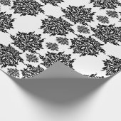 Whitepaper zum Schwarzweißdesign Geschenkpapier (Ecke)