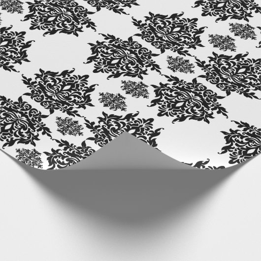 Whitepaper zum Schwarzweißdesign Geschenkpapier (Ecke)