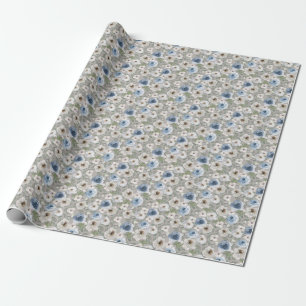 Whitepaper zum Thema Blaue Rosen Geschenkpapier