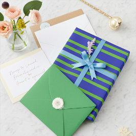 Whitepaper zum Thema "Chic Spring Green and Blue S Geschenkpapier