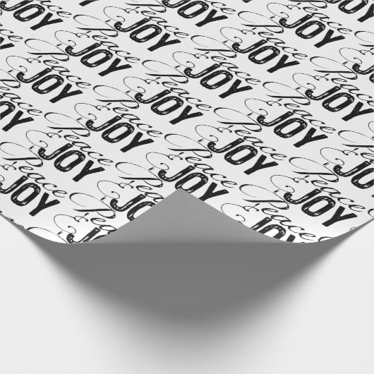 Whitepaper zum Thema "Frieden und Freude im Schwar Geschenkpapier (Ecke)