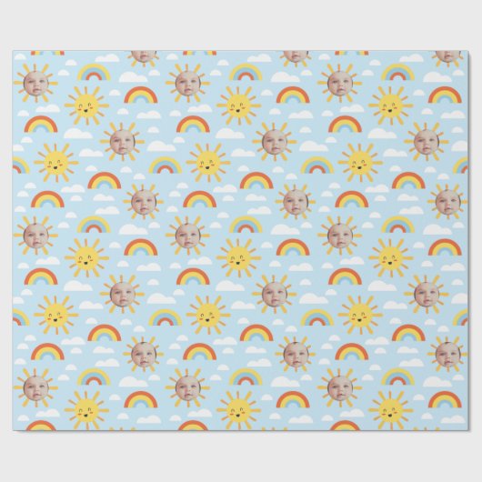 Whitepaper zum Thema "Happy Sun and Sky Custom Fot Geschenkpapier (Flach)