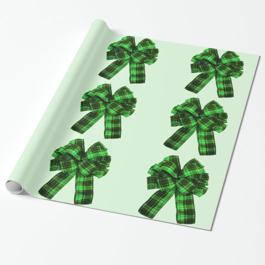 Whitepaper zum Thema Karierte Bows Geschenkpapier (Ungerollt)