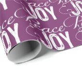 Whitepaper zum Thema "lila Frieden und Freude" Geschenkpapier (Rolleneckpunkt)