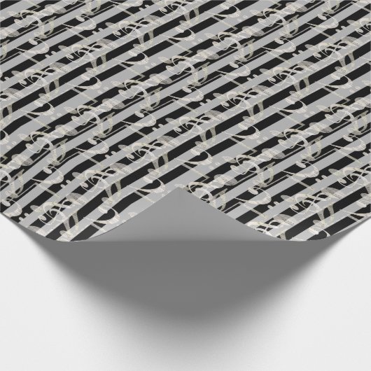 Whitepaper zum Thema Musikwissenschaft Geschenkpapier (Ecke)