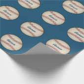 Whitepaper zum Thema personalisierte Sportbaseball Geschenkpapier (Ecke)