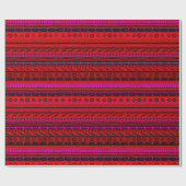 Whitepaper zum Thema Red African Patterns Geschenkpapier (Flach)