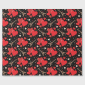 Whitepaper zum Thema "Rote Herzen" Geschenkpapier (Flach)