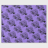 Whitepaper zum Thema "Schwarze und Lila Musik" Geschenkpapier (Flach)