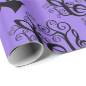 Whitepaper zum Thema "Schwarze und Lila Musik" Geschenkpapier (Rolleneckpunkt)