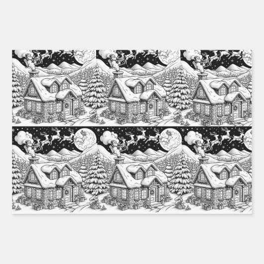 Whitepaper zum Umblättern von Weihnachtsblättern Geschenkpapier Set (Vorderseite 2)