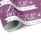 Whitepaper zum Umfassen von lila Weltfrieden Geschenkpapier (Rolleneckpunkt)