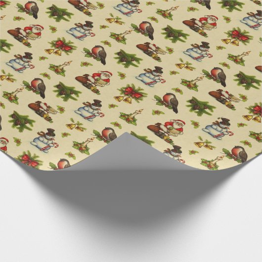 Whitepaper zum Umpacken niedlicher Weihnachtseleme Geschenkpapier (Ecke)