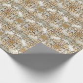 Whitepaper zum Umpacken Verzierter Blume Geschenkpapier (Ecke)