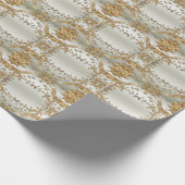 Whitepaper zum Umpacken Verzierter Blume Geschenkpapier (Ecke)