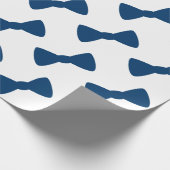 Whitepaper zum Umpacken von Blue Bow-Krawatte Geschenkpapier (Ecke)