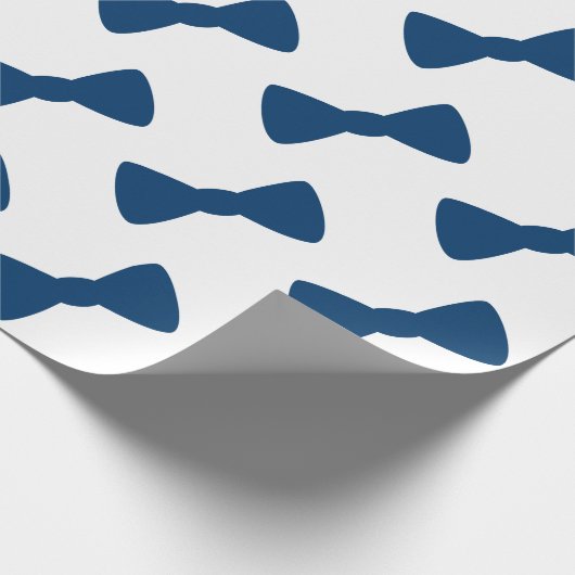 Whitepaper zum Umpacken von Blue Bow-Krawatte Geschenkpapier (Ecke)