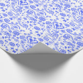Whitepaper zum Umpacken von Blue und White Pip Geschenkpapier (Ecke)