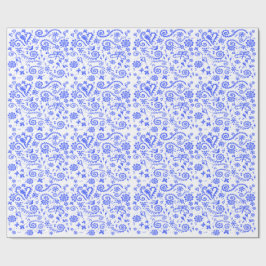 Whitepaper zum Umpacken von Blue und White Pip Geschenkpapier
