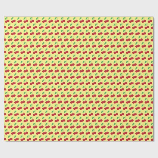 Whitepaper zum Umpacken von gelben Kirschen Geschenkpapier (Flach)