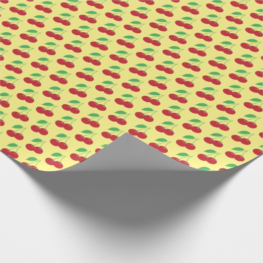 Whitepaper zum Umpacken von gelben Kirschen Geschenkpapier (Ecke)