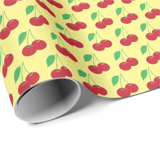 Whitepaper zum Umpacken von gelben Kirschen Geschenkpapier (Rolleneckpunkt)