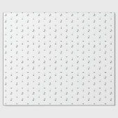 Whitepaper zum Umpacken von Musiknote Geschenkpapier (Flach)