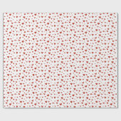 Whitepaper zum Umpacken von roten Herzen Geschenkpapier (Flach)