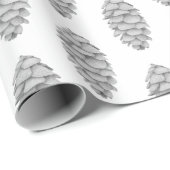 Whitepaper zum Umpacken von Spruce Cone Geschenkpapier (Rolleneckpunkt)