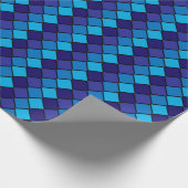 Whitepaper zum Umpackpapier für blaue Diamanten-Ka Geschenkpapier (Ecke)