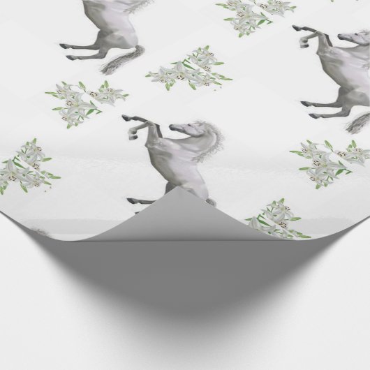 Whitepaper zum Umschlag von Pferden Geschenkpapier (Ecke)