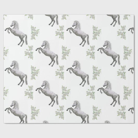 Whitepaper zum Umschlag von Pferden Geschenkpapier (Flach)