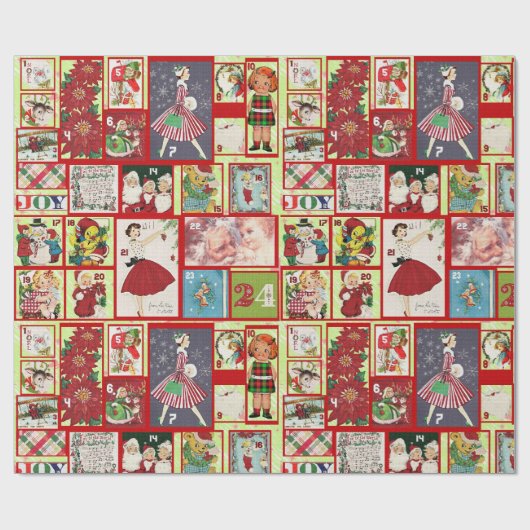 Whitepaper zum Vintagen Adventkalender Geschenkpapier (Flach)