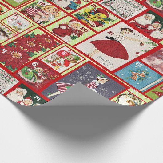 Whitepaper zum Vintagen Adventkalender Geschenkpapier (Ecke)